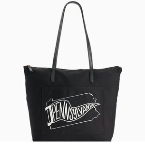 Sonoma Black Pennsylvania State Canvas Pocket Tote Bag